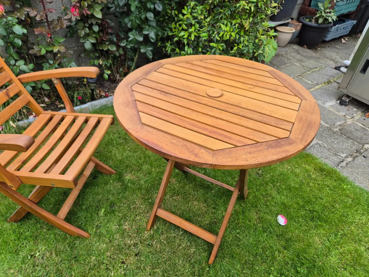 Patio table with chair - Image 1