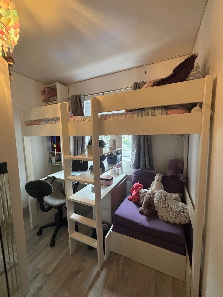 High Sleeper with Sofa Bed and Desk - Image 1