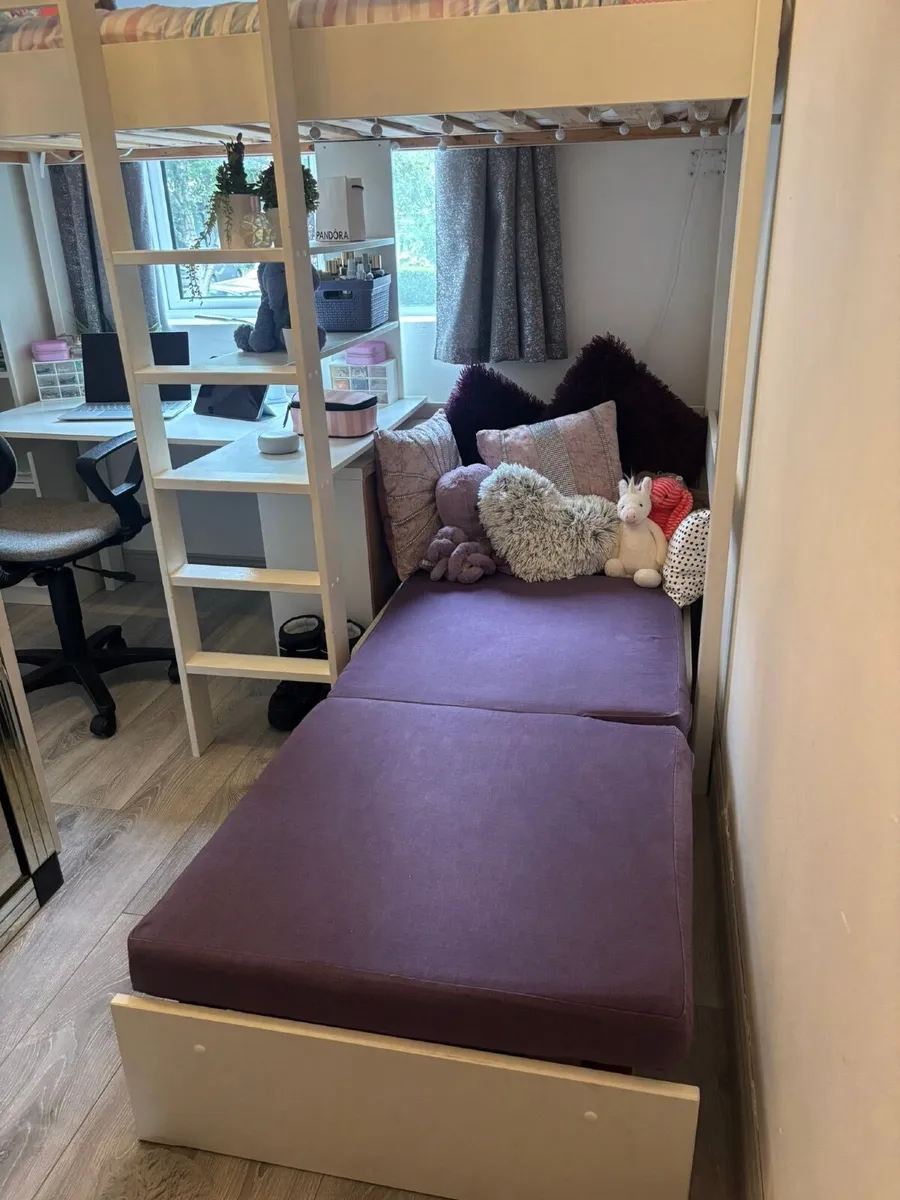 High Sleeper with Sofa Bed and Desk - Image 2