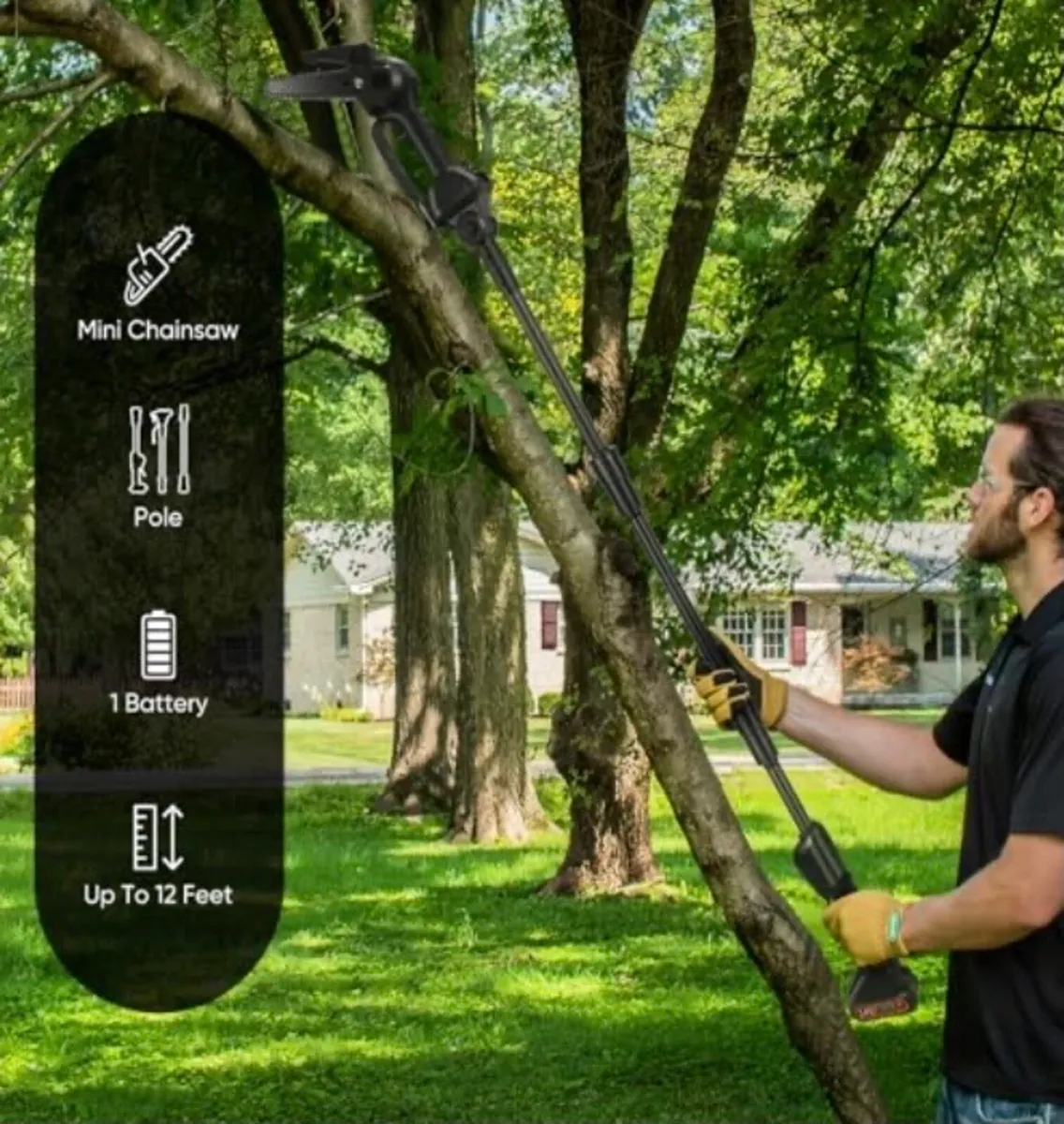 Pole saw and tree trimmer 2in1 mini tree pruners - Image 2