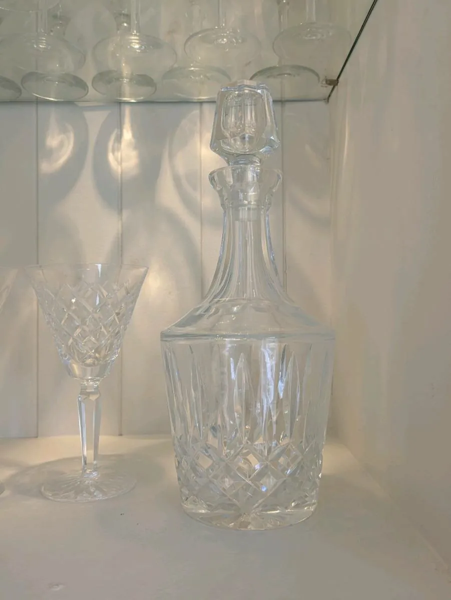 Vintage Galway Crystal – Full Set 12 Glasses + Dec - Image 3