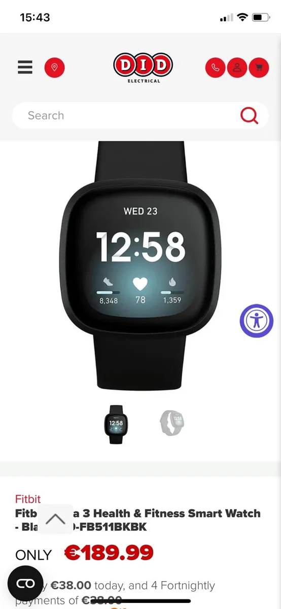 Fit Bit Versa 3 Sports Watch Health - Image 1