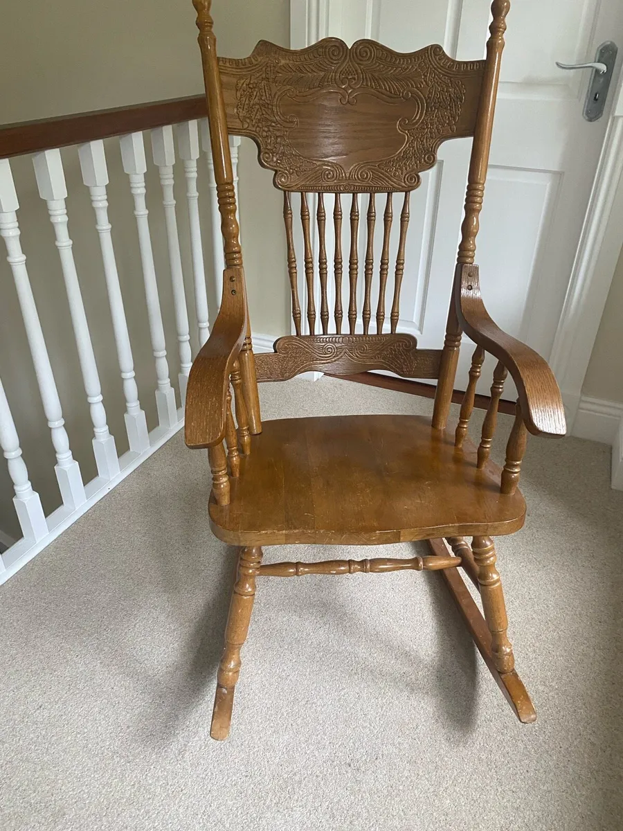 Wooden Rocking Chair - Image 2