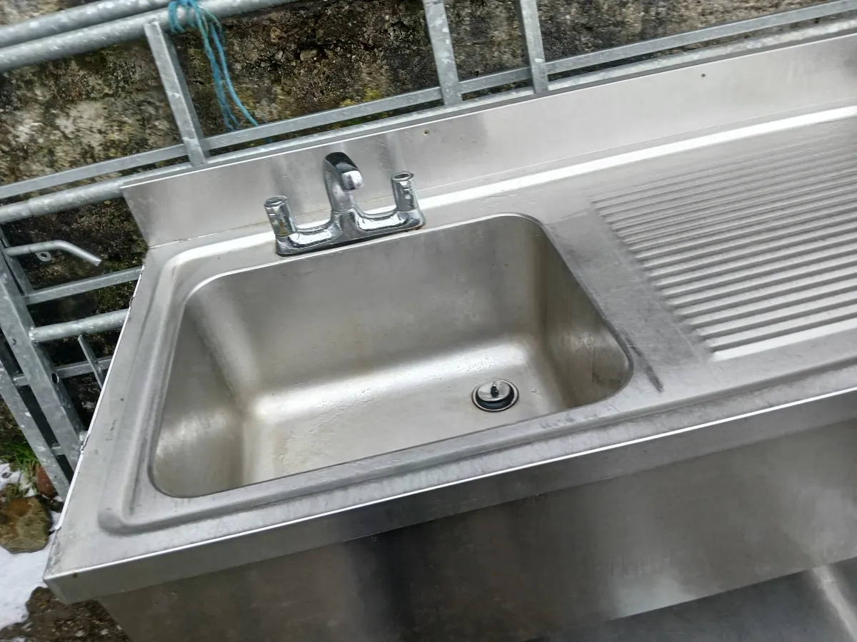 Stainless steel cabbinet sink unit complete - Image 3