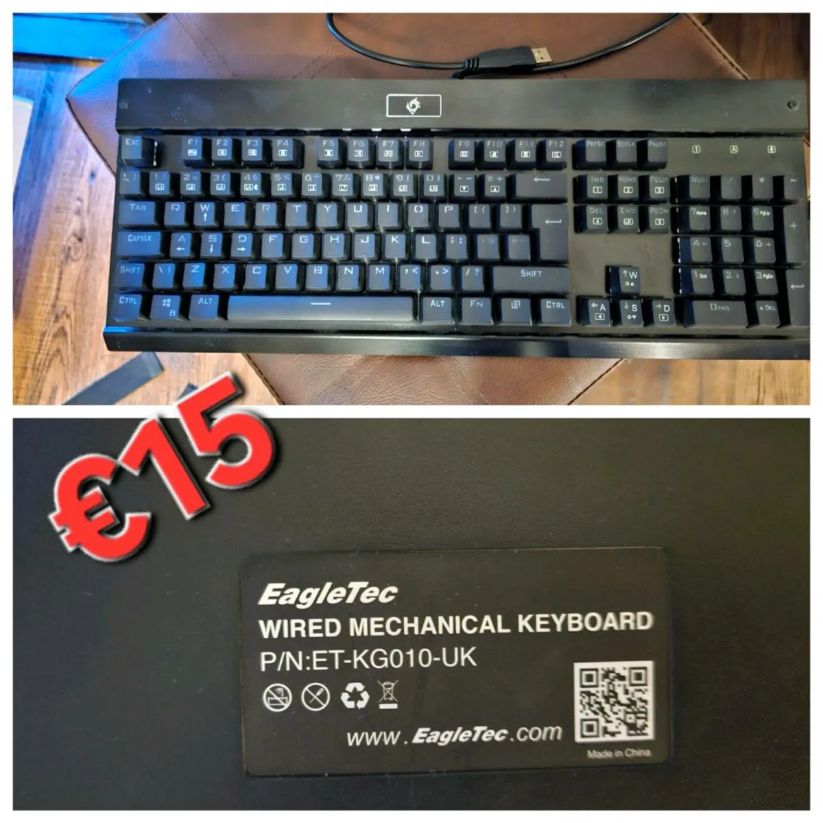 EagleTec wired mechanical keyboard