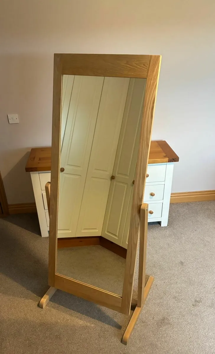 Oak mirror freestanding - Image 1