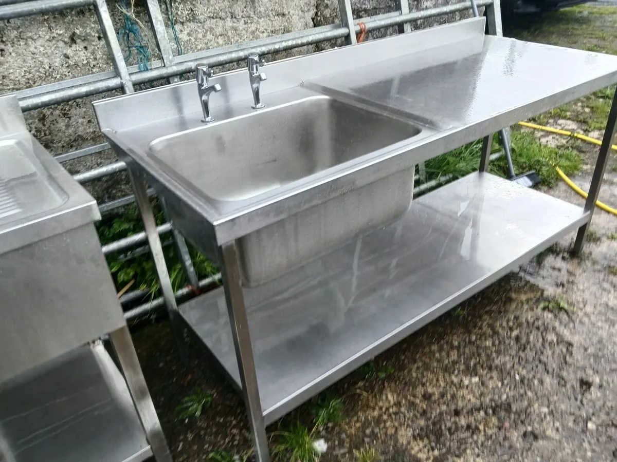 Stainless steel cabbinet sink unit complete - Image 1