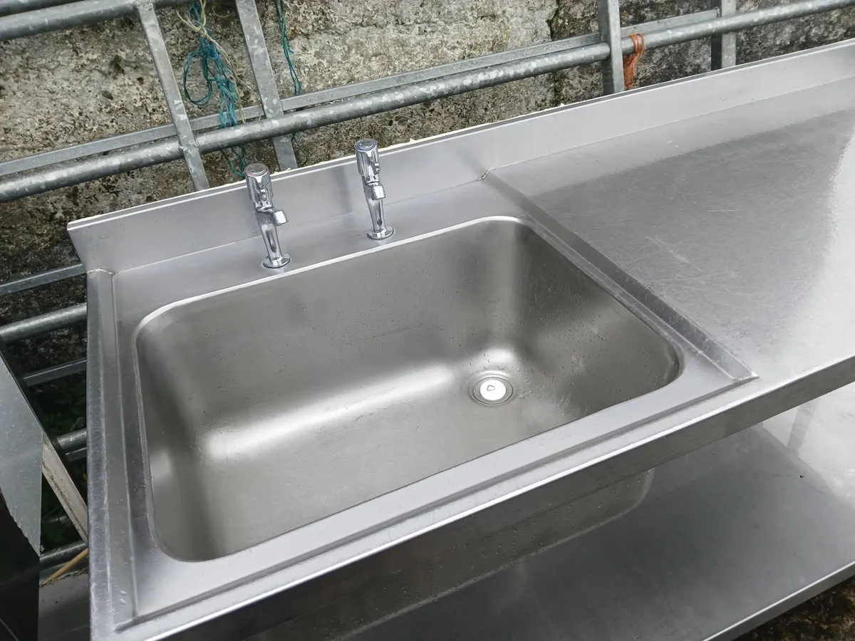 Stainless steel cabbinet sink unit complete - Image 1