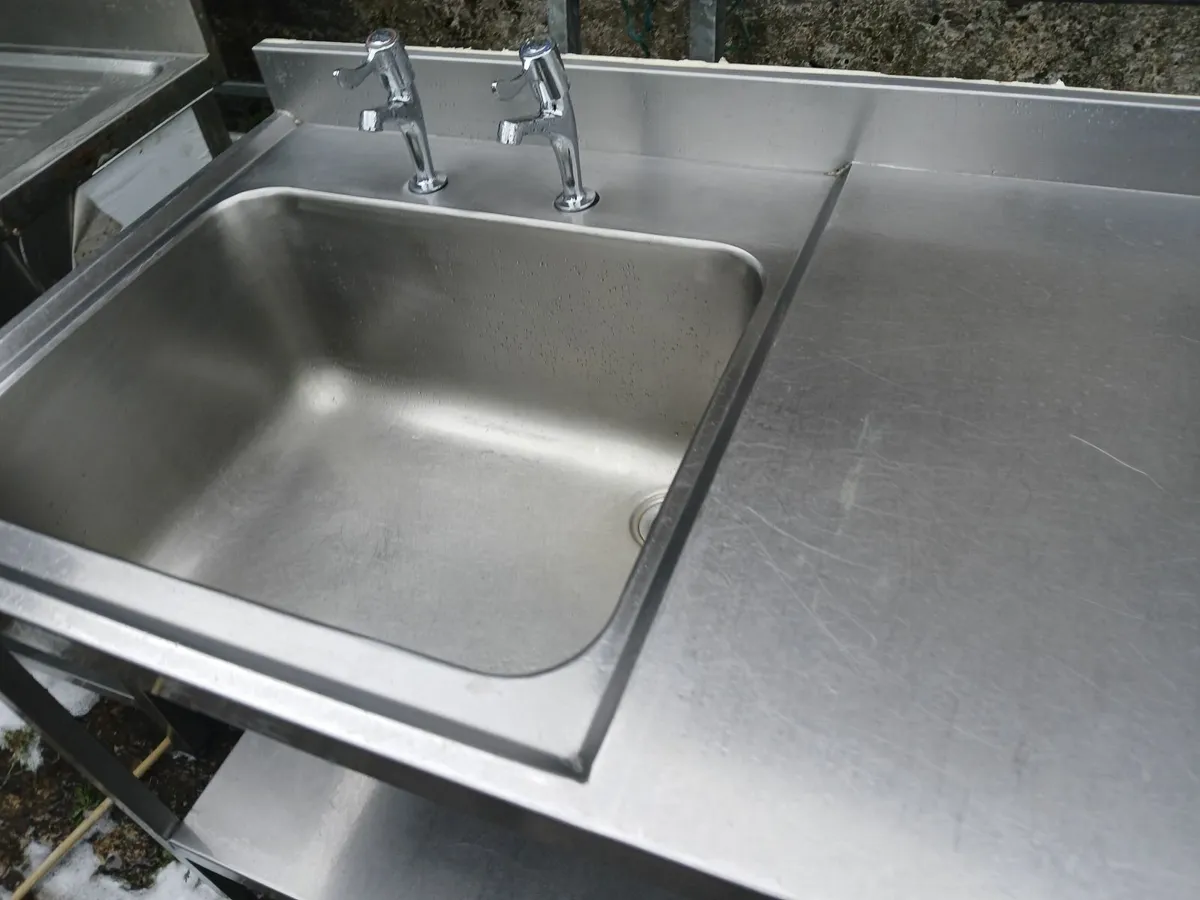 Stainless steel cabbinet sink unit complete - Image 3