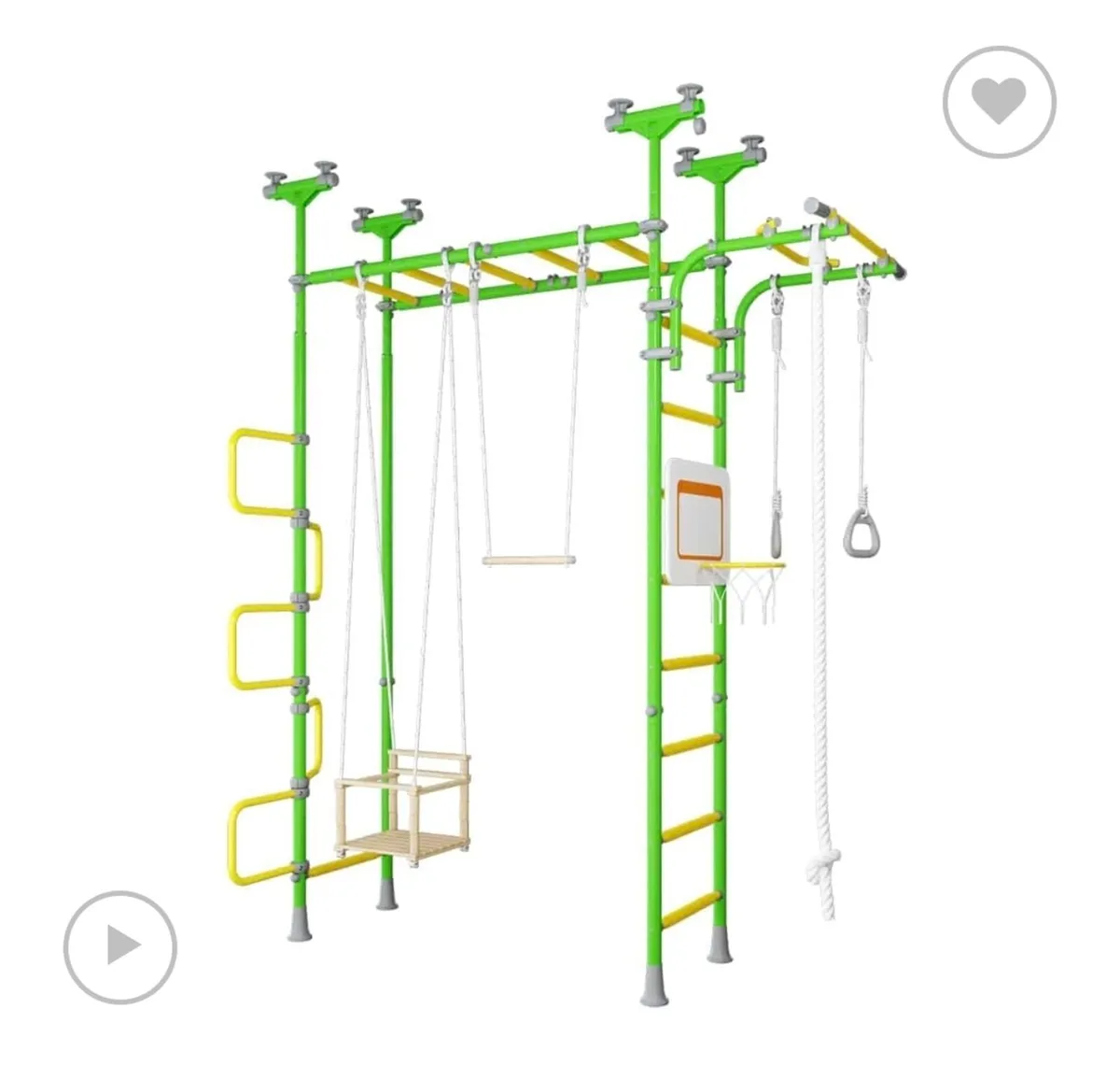 Indoor Monkey Bars Set with Accessories - Image 1