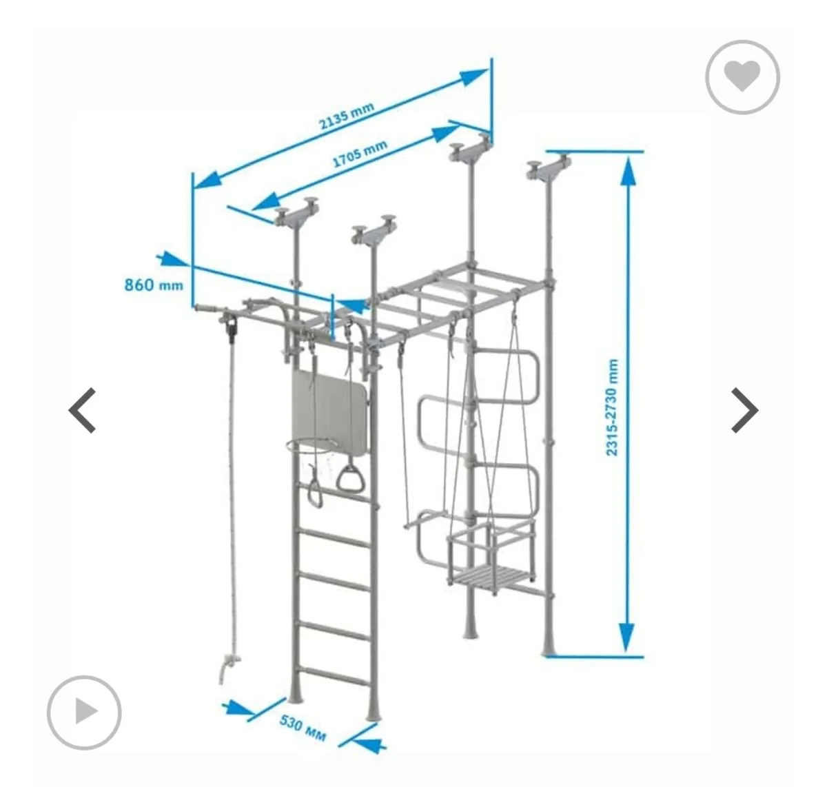 Indoor Monkey Bars Set with Accessories - Image 2
