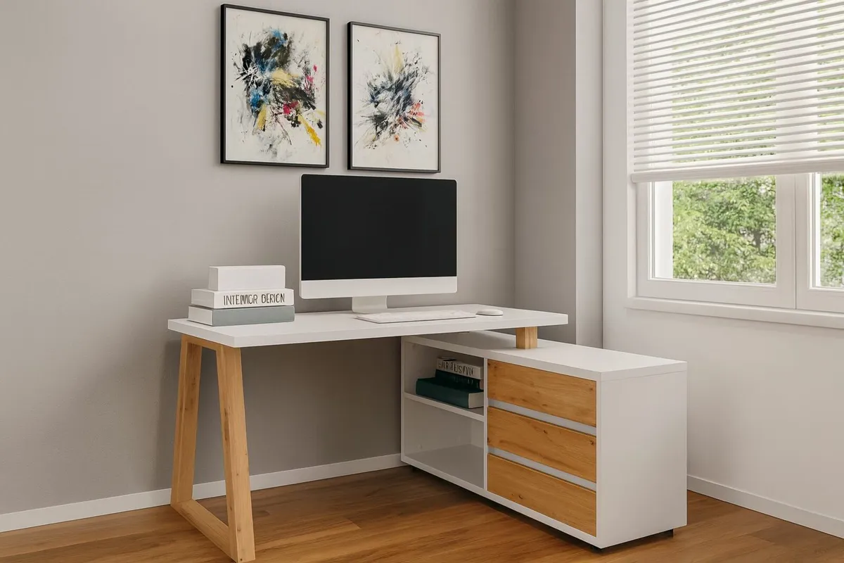 II Office Set — Artisan Oak Desk with Black Accent - Image 3