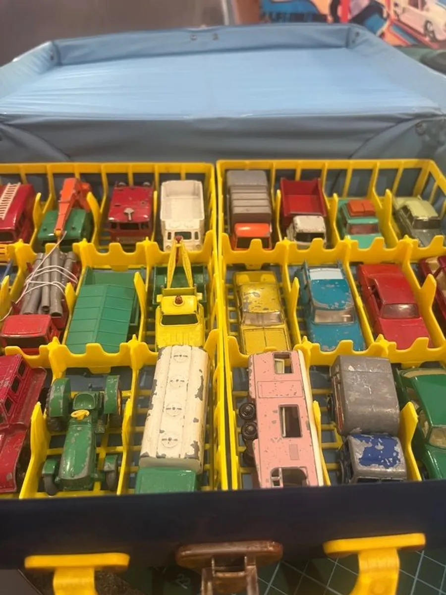 Super Rare 48 collection of Lesney Matchbox 1960s vehicles (1960-1969) with period match box carry case - Image 3