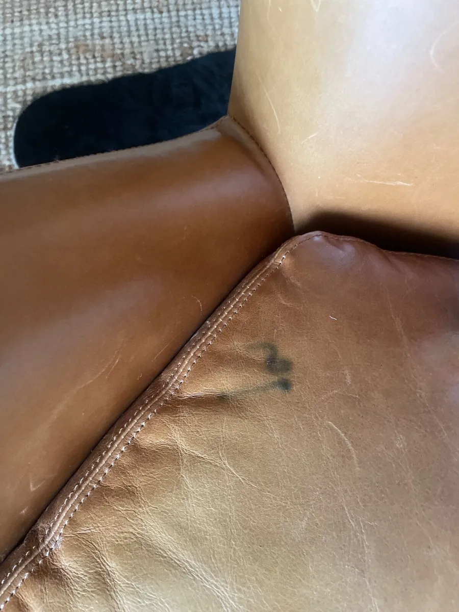 West Elm Arm chair and Ottoman - Image 4