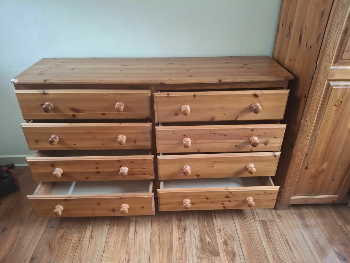 Pine Wardrobe and Double Sideboard /Drawers - Image 3