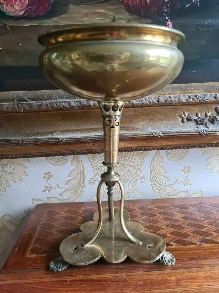 Victorian brass tazza postage available - Image 2
