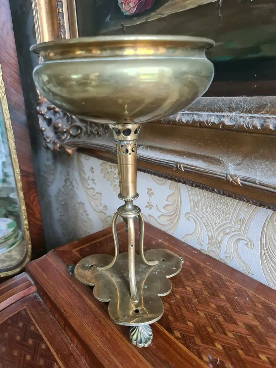 Victorian brass tazza postage available - Image 3