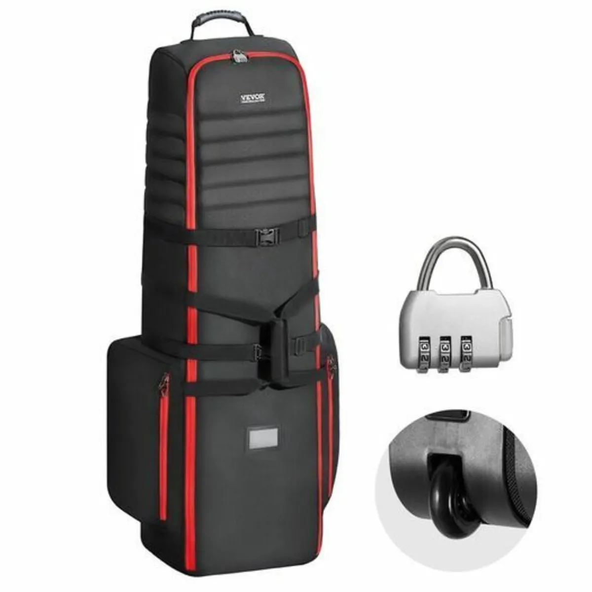 Golf Club Travel Bag Golf Luggage Case Cover with - Image 1