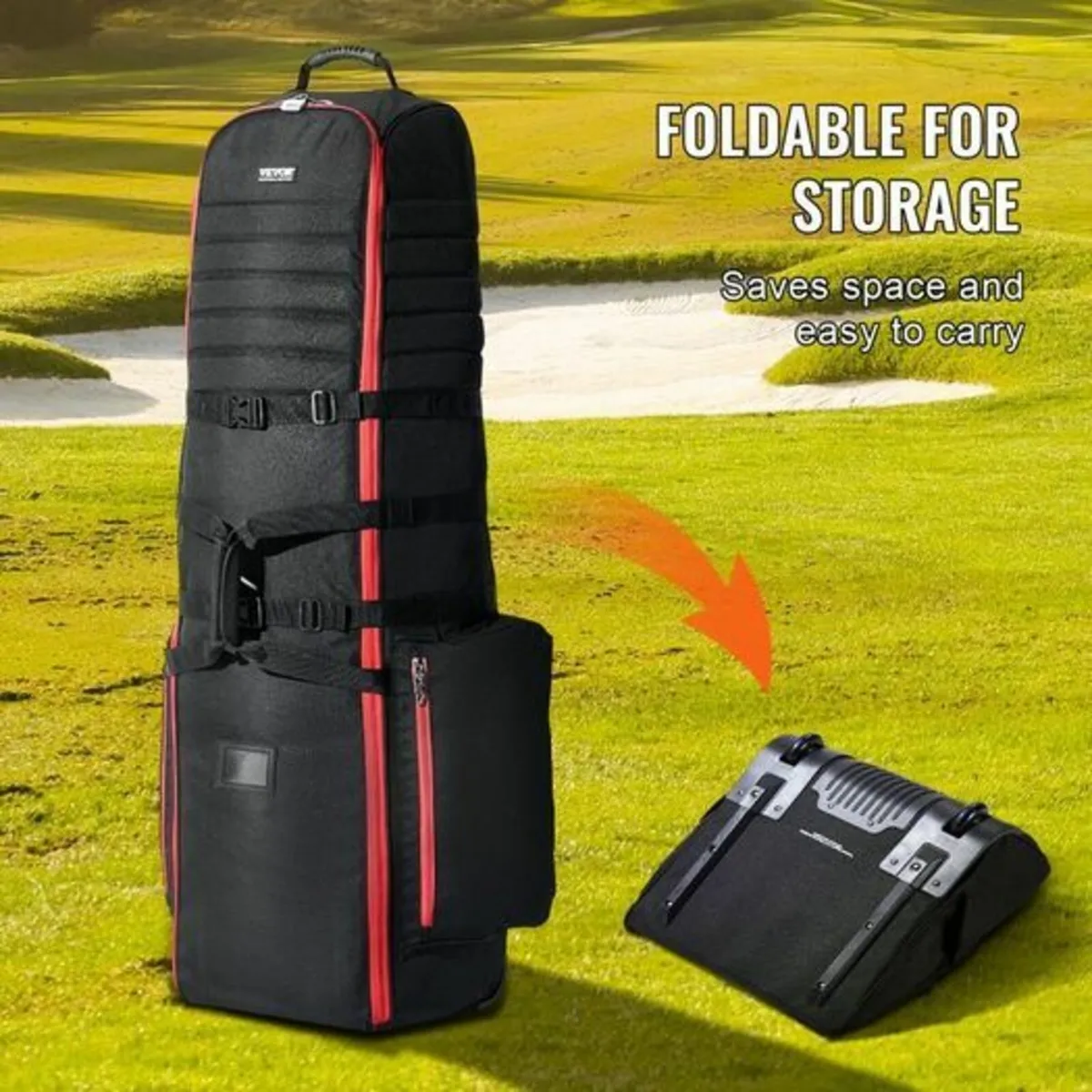Golf Club Travel Bag Golf Luggage Case Cover with - Image 4