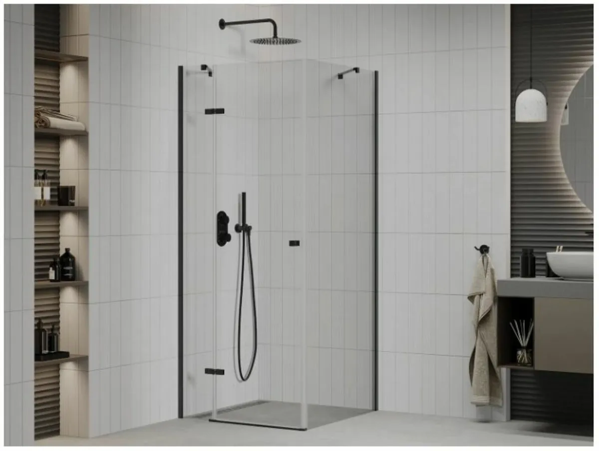 BRAND NEW Shower Enclosure 800x800 mm Black Finish - Image 1