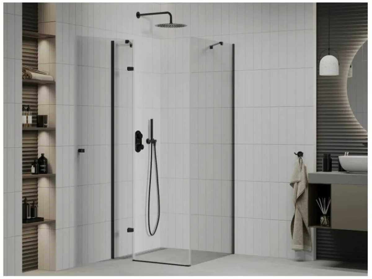 BRAND NEW Shower Enclosure 800x800 mm Black Finish - Image 2