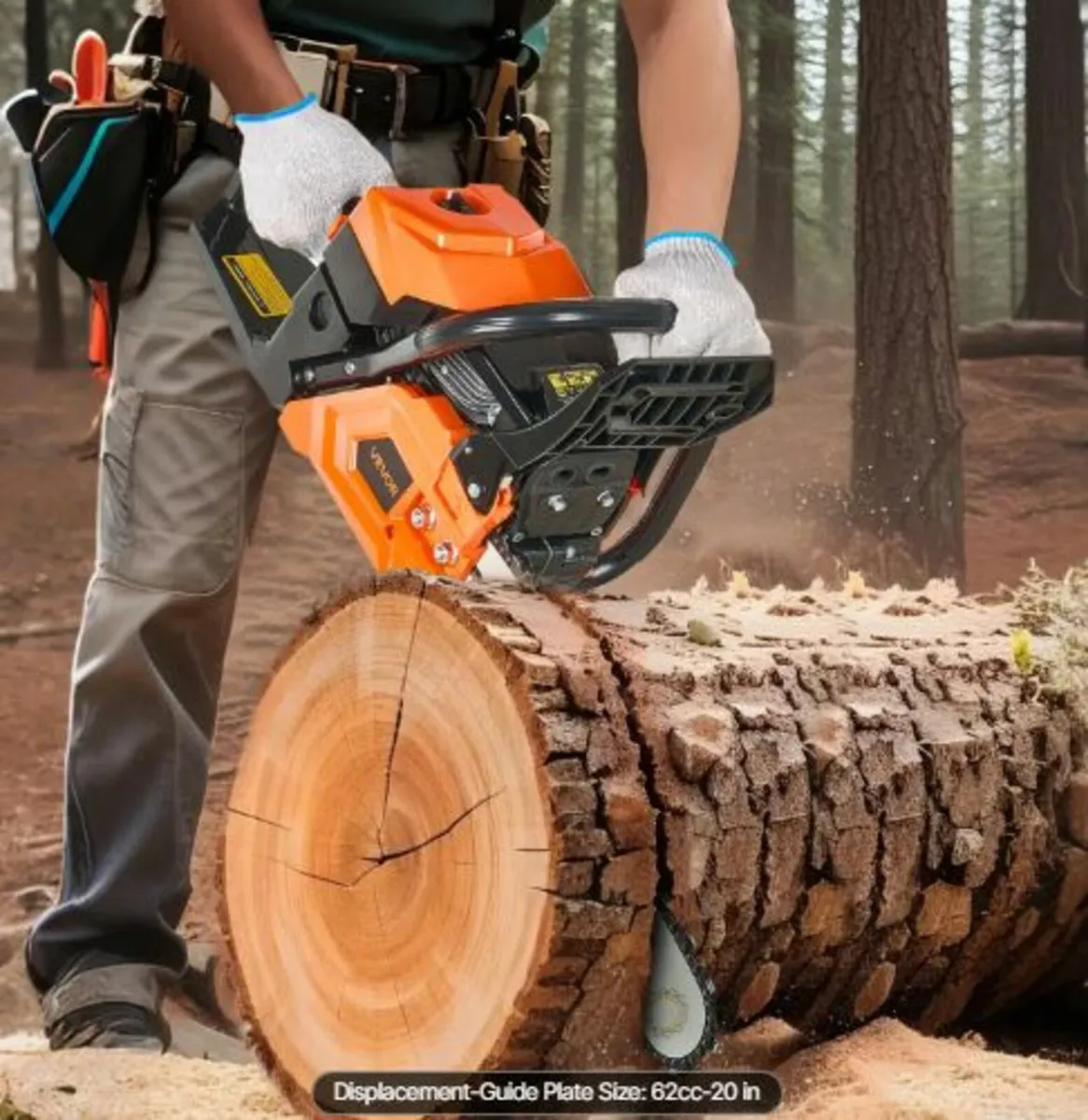62cc Gas Chainsaw 3.6 HP Gas Powered 20 inch - Image 3