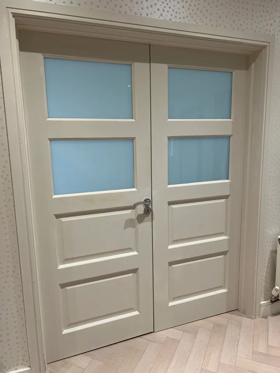 Two sets of painted double doors. - Image 2