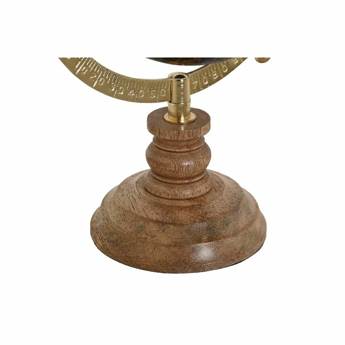 Globe Vintage Blue and Golden with Wooden Base - Image 1