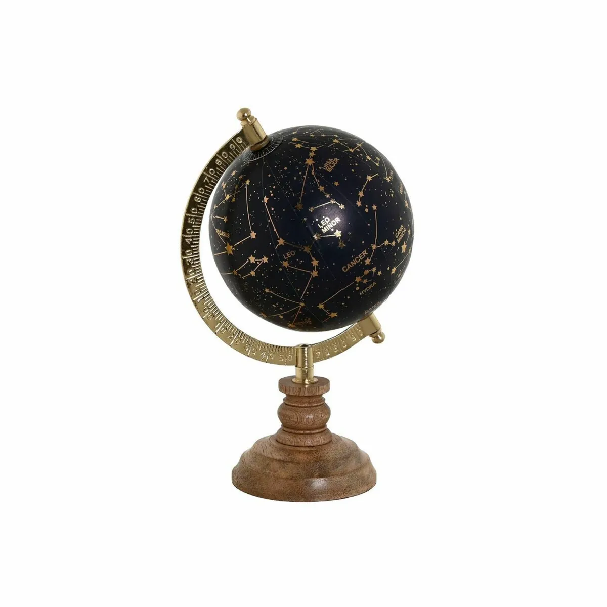 Globe Vintage Blue and Golden with Wooden Base - Image 3
