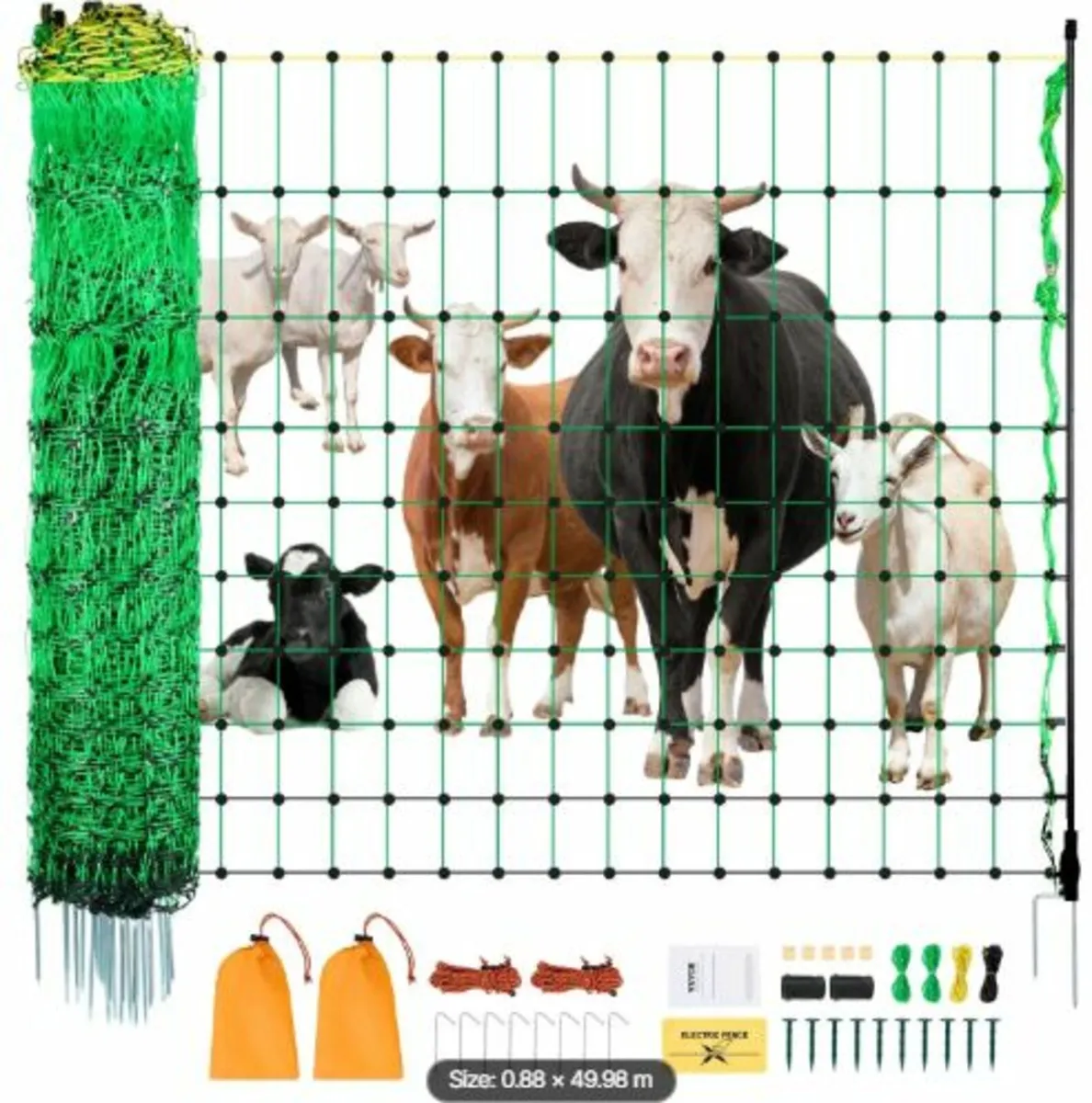 Electric Fence Netting, 0.88 x 49.98 m, PE Net - Image 1