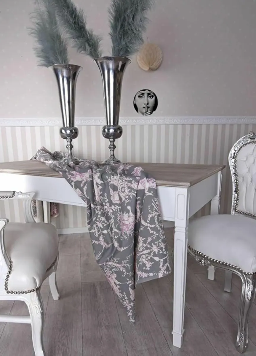Xl Silver Cup Vase Decorative Cup Floor Vase Metal - Image 3