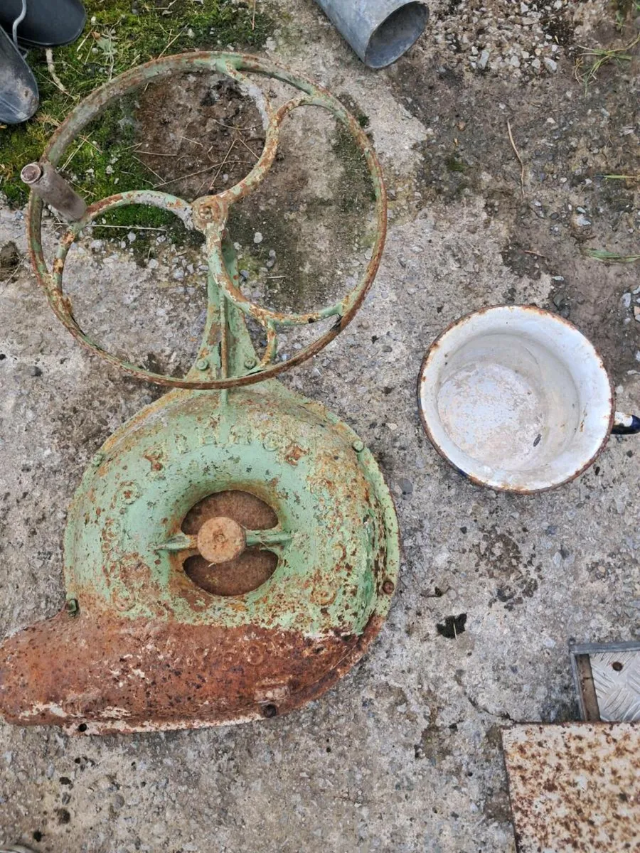Antique bellows and pot - Image 1