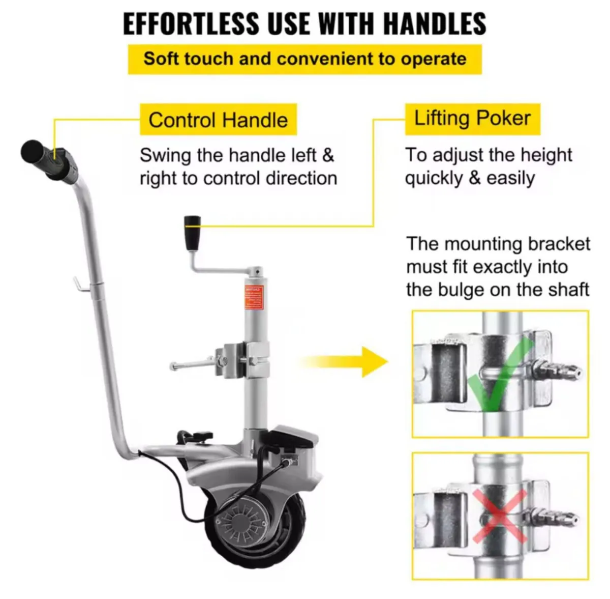 12V Electric Trailer Mover jockey wheel NEW - Image 3