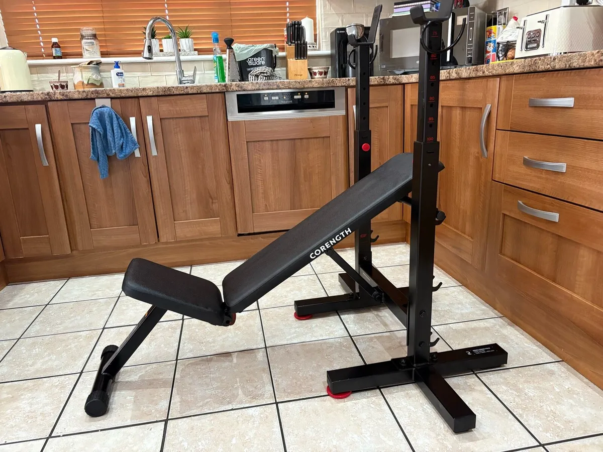 GYM WEIGHT BENCH , CHIN UP, WEIGHTS BAR PACKAGE! - Image 3