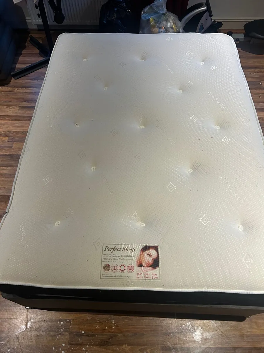 4.6ft  bed base with new mattress - Image 2