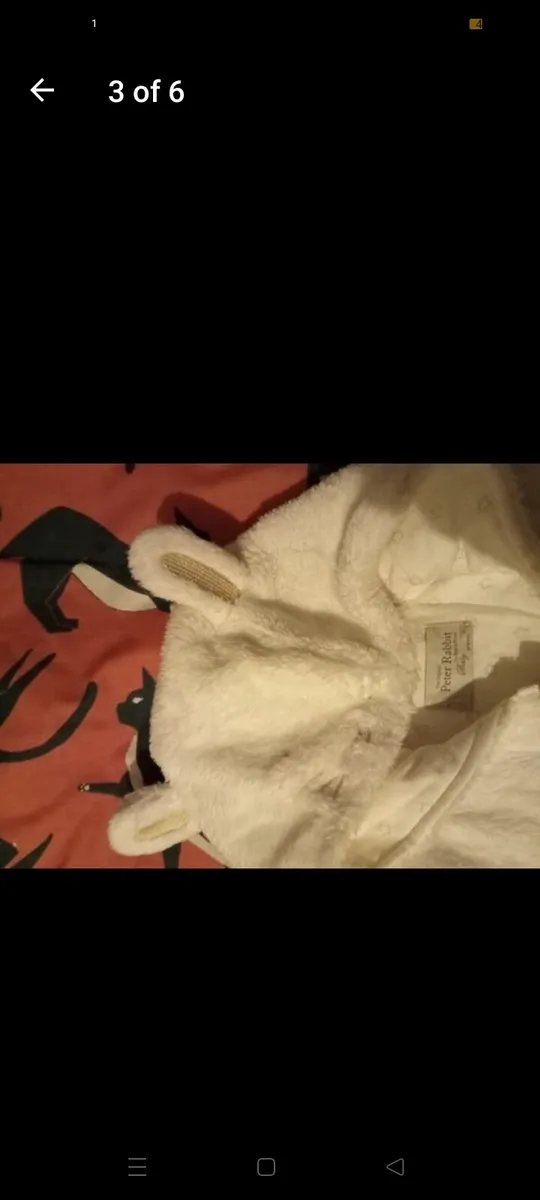 Peter rabbit snowsuit and baby grow set 0_3 mnths - Image 3