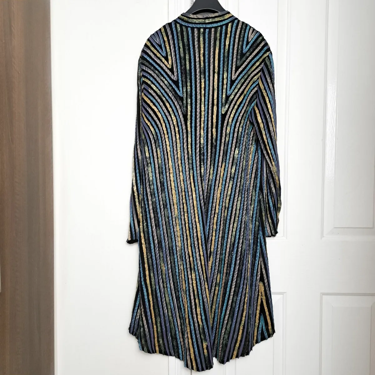 Riona Stone Black Green Gold Striped Jacket 18UK - Image 2