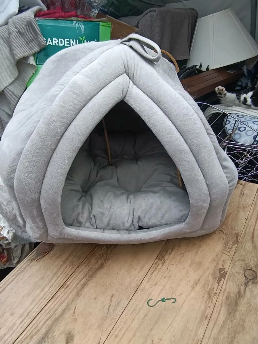 Cat bed really beautiful like new. - Image 1