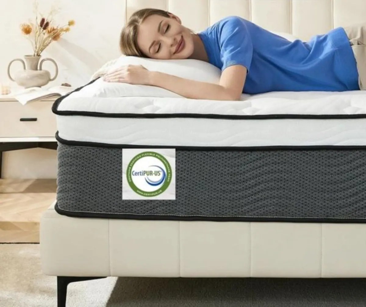 Super King Mattress,11 Inch Hybrid Mattress 6FT wi - Image 1