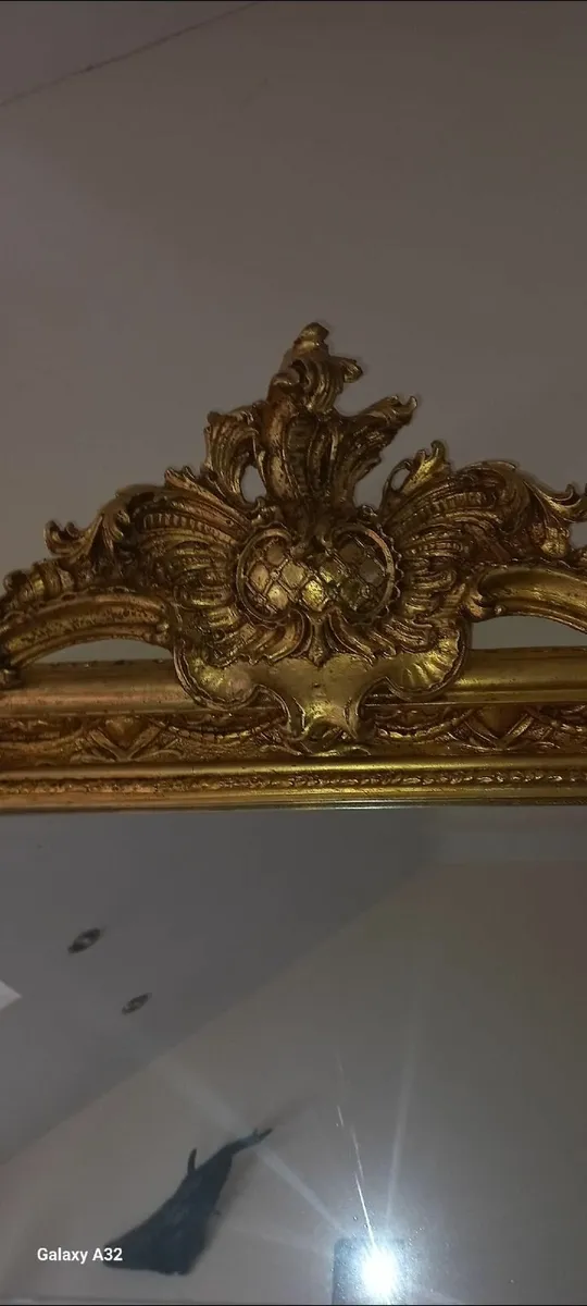 Large Mirror & Vintage Clock - Image 3