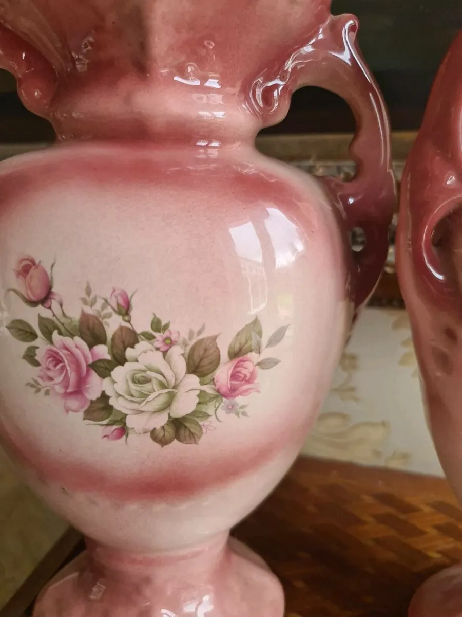 Antique Staffordshire large vases POSTAGE AVAILABL - Image 3