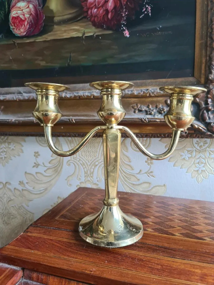 Vintage brass candleabra POSTAGE AVAILABLE - Image 3