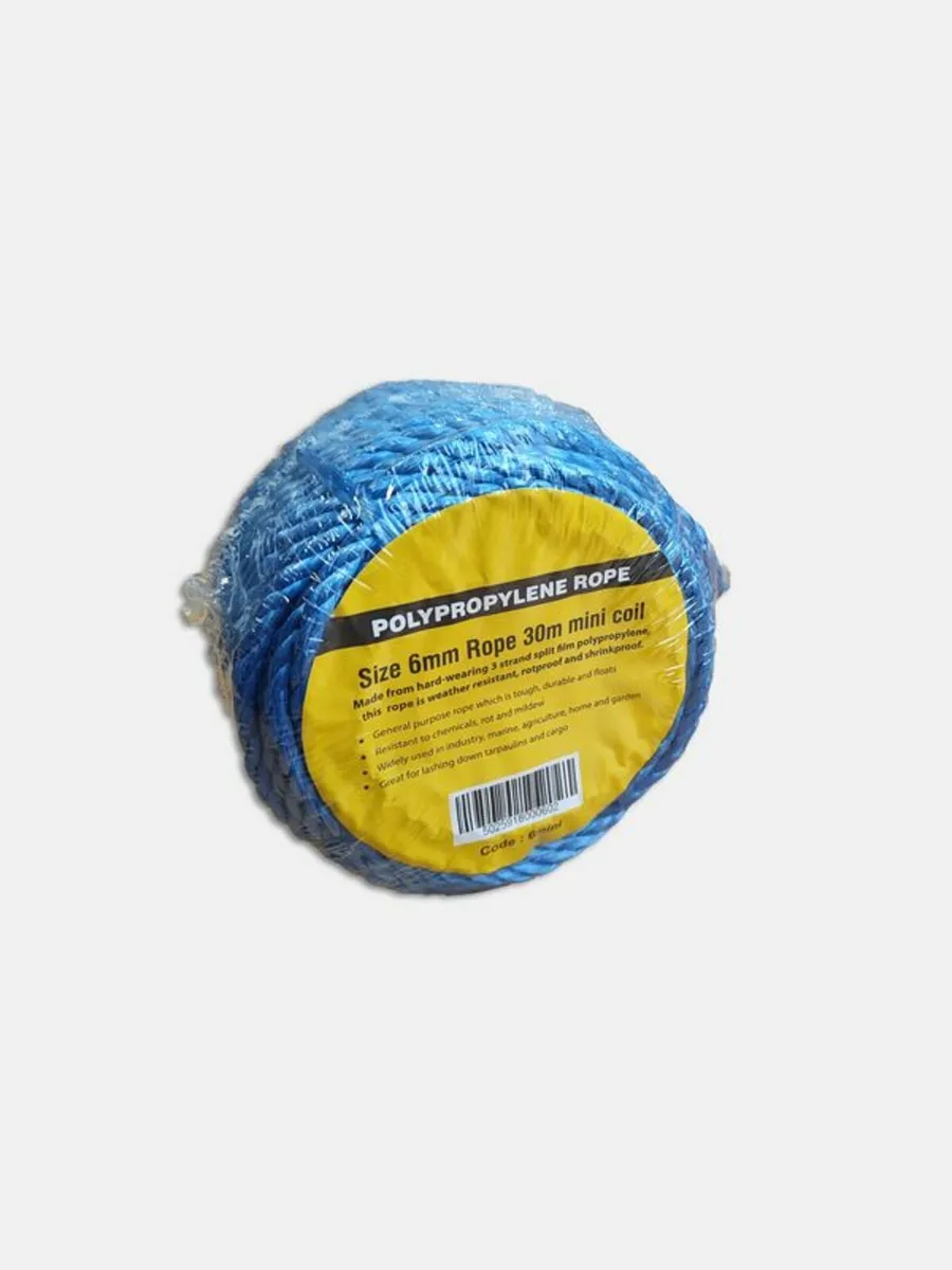 General purpose Poly  Rope - 6mm / 30m- Blue - Image 2