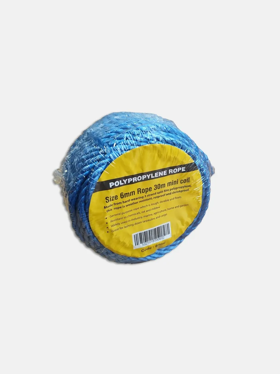 General purpose Poly  Rope - 6mm / 30m- Blue - Image 3