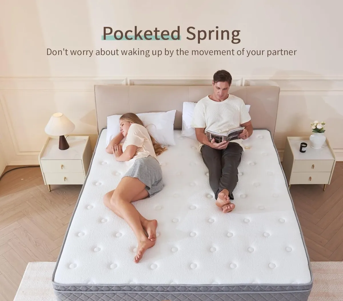Double Mattress,8.6 Inch Double Bed Mattress with - Image 3