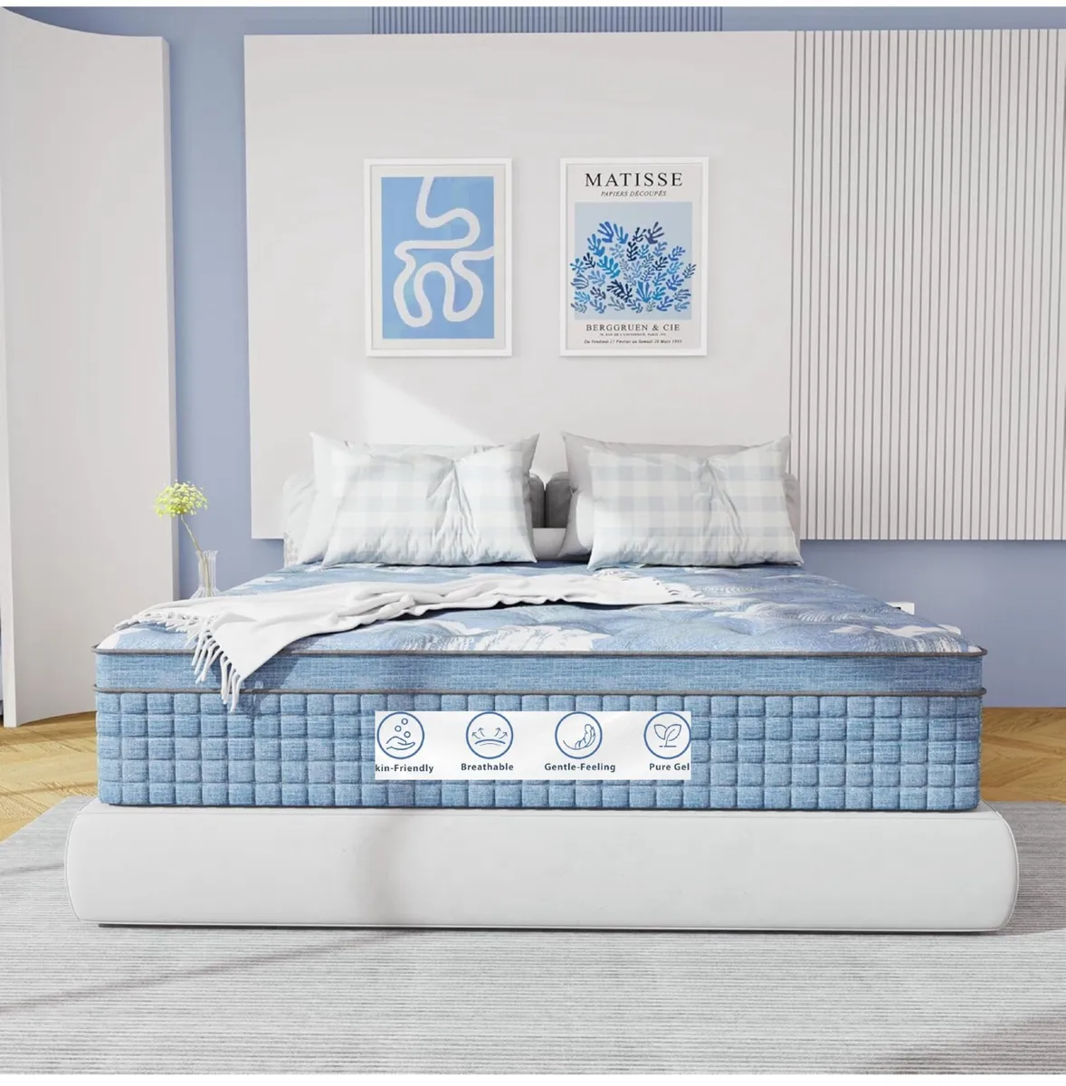 Single Mattress 10 Inch, Gel Memory Foam Hybrid Ma - Image 1