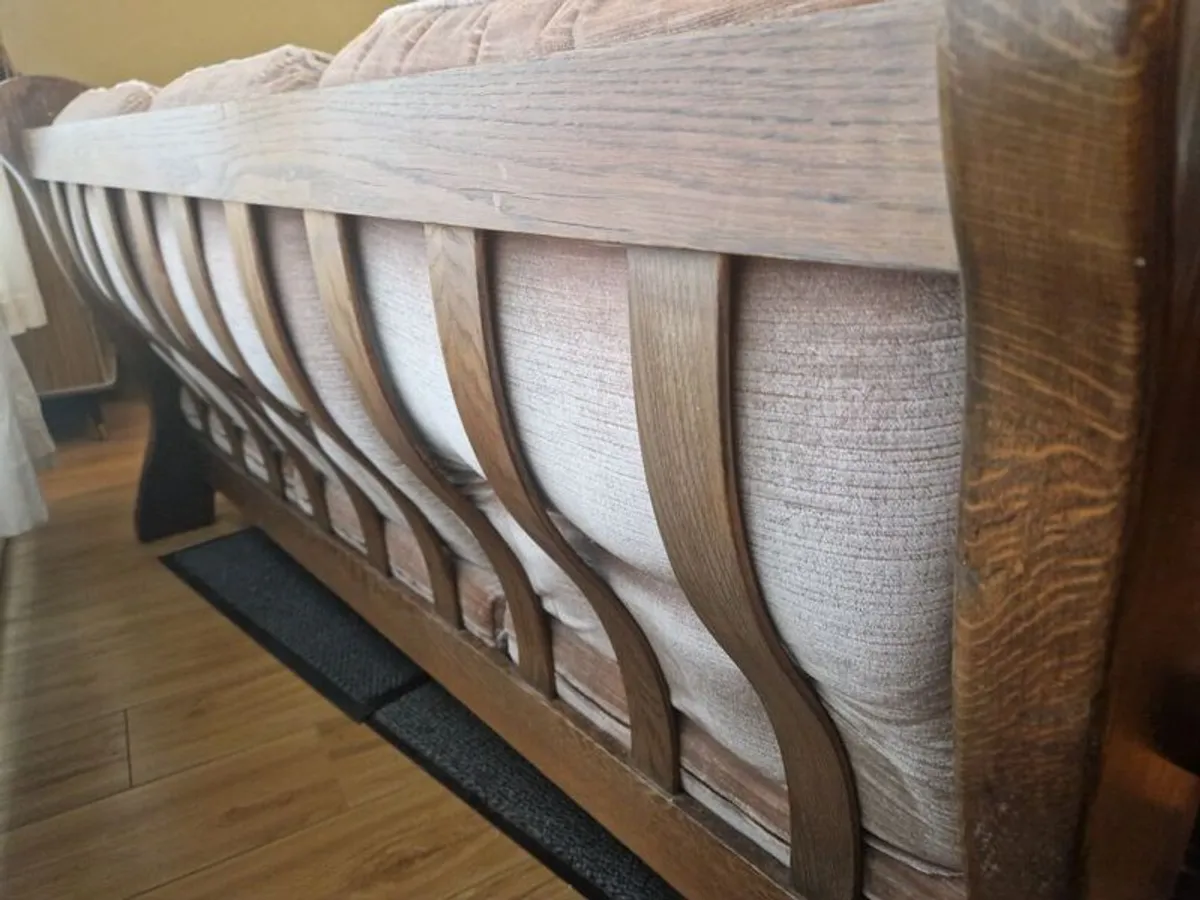 Solid Wood Sofa Suite.  3 Seater + 2 Armchairs (Located in Kerry) - Image 3