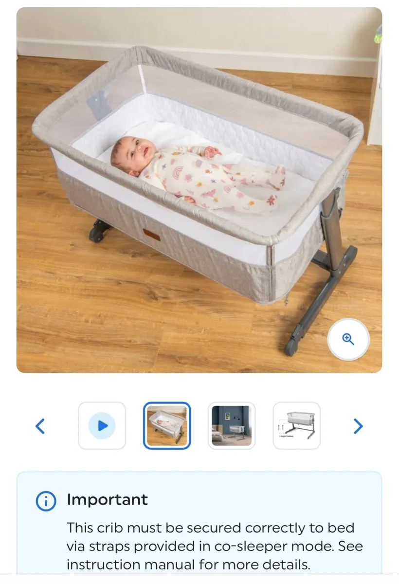 Nested Cozi Sleeper Bedside Crib - Image 2