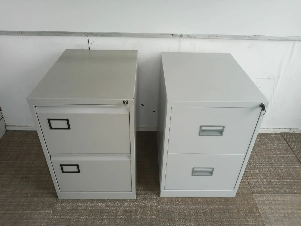 Delivery - 2 x 2 Drawer Filing Cabinets with Locks - Image 3