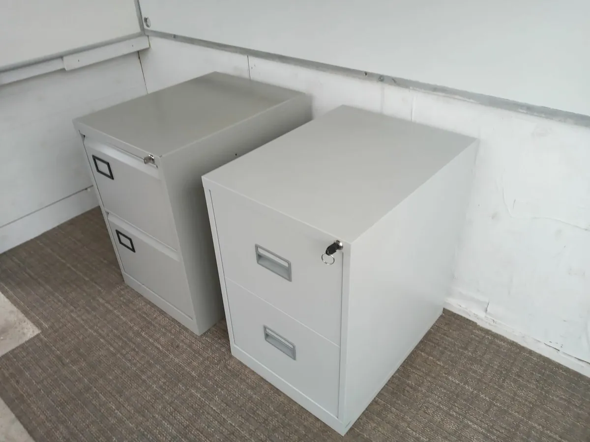 Delivery - 2 x 2 Drawer Filing Cabinets with Locks - Image 1